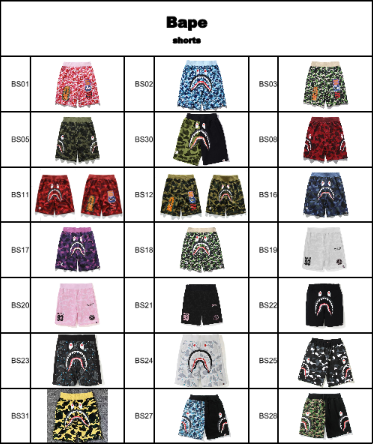 Bape shorts (type code in checkout shown in pictures) click this link to see full photo