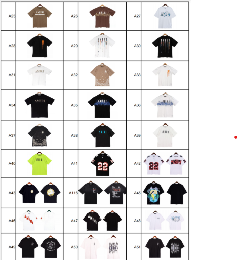 Amiri T-Shirts (type code in checkout shown in pictures) Click this link for full photos