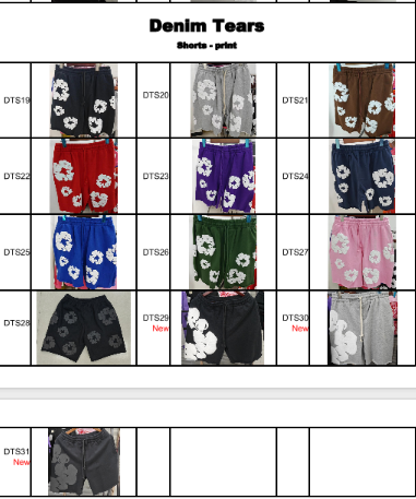 Denim tears shorts (Type code in checkout that says click here) Click here for full photos