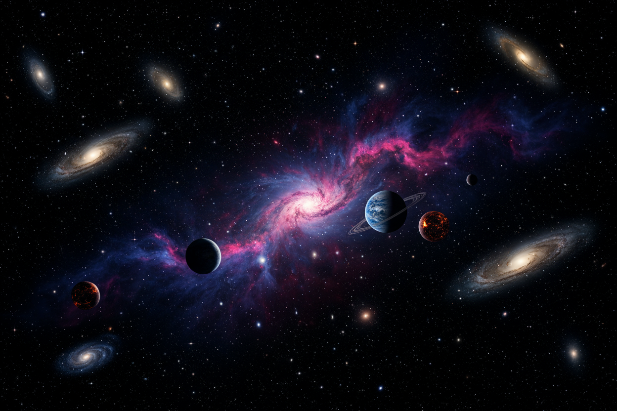 make a picure of space 